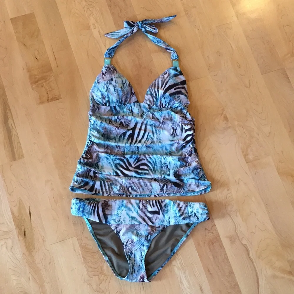 Paula Hermanny by VIX Tankini Set Snake Print Python
